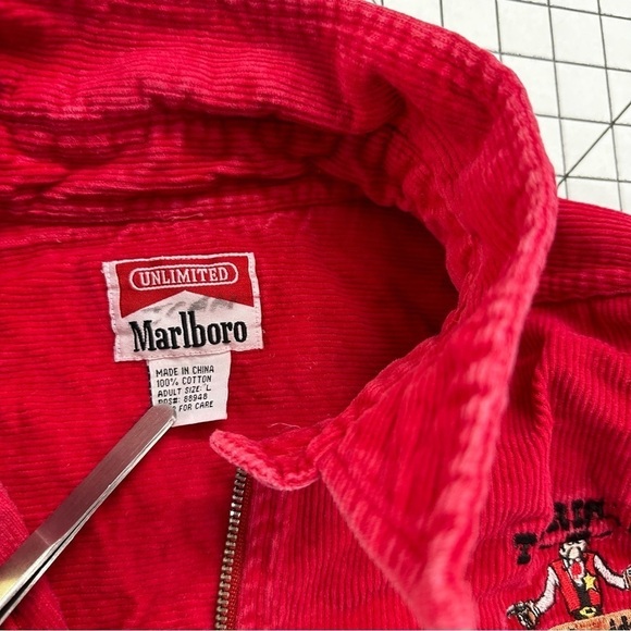 Marlboro sz large Casino Corduroy pull over jacket A48 - Picture 3 of 6